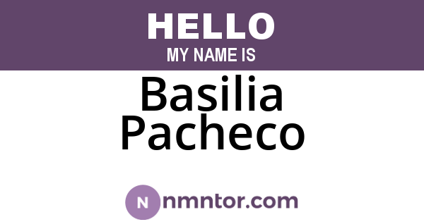 Basilia Pacheco