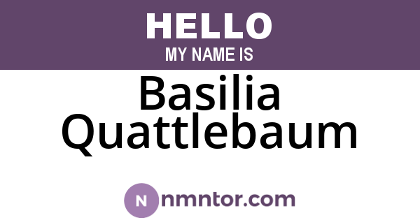 Basilia Quattlebaum