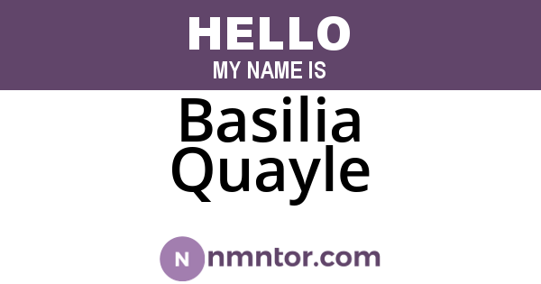 Basilia Quayle