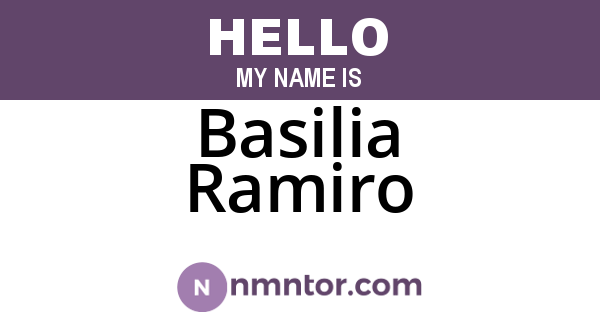 Basilia Ramiro