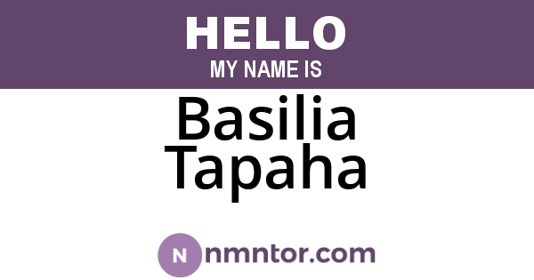 Basilia Tapaha