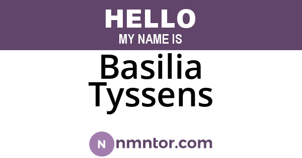 Basilia Tyssens