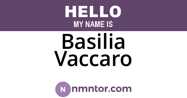 Basilia Vaccaro