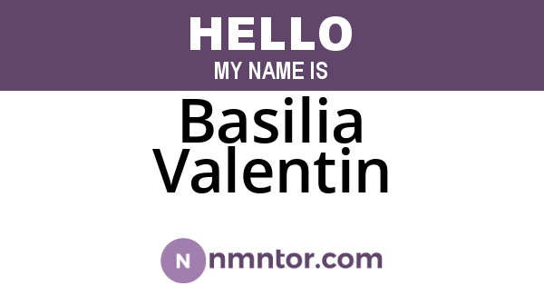 Basilia Valentin