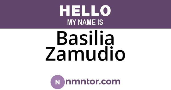 Basilia Zamudio