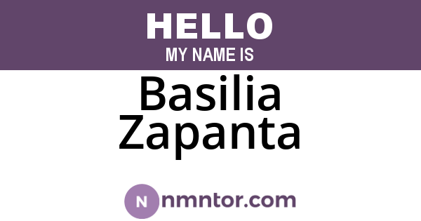 Basilia Zapanta