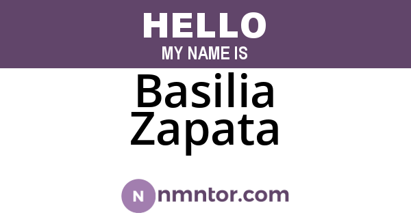 Basilia Zapata