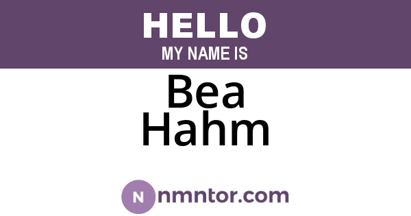 Bea Hahm
