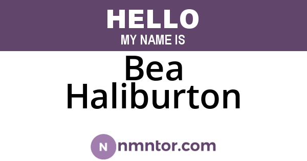 Bea Haliburton