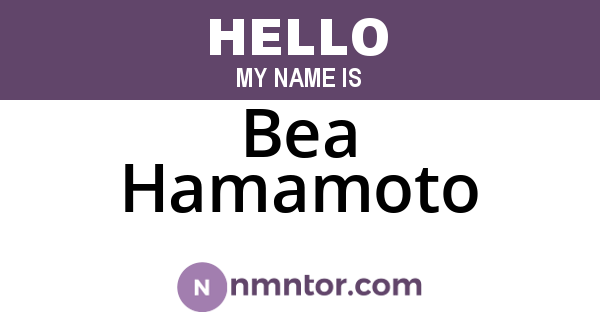 Bea Hamamoto