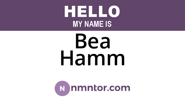 Bea Hamm