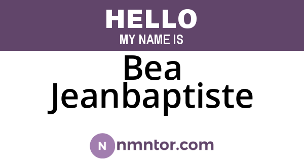 Bea Jeanbaptiste
