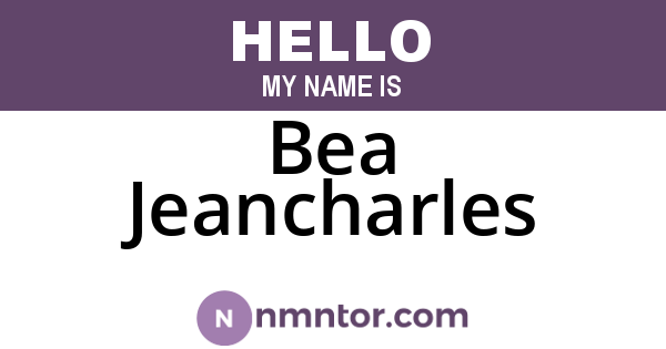 Bea Jeancharles