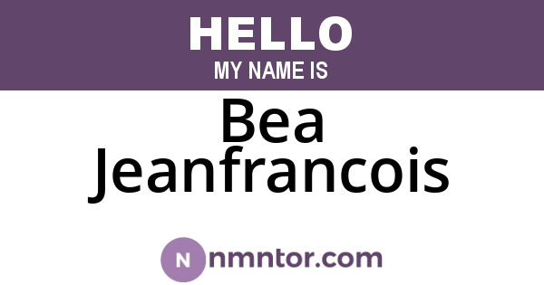 Bea Jeanfrancois