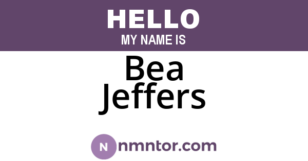 Bea Jeffers