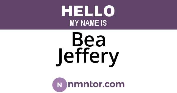 Bea Jeffery