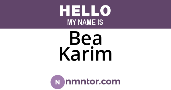 Bea Karim