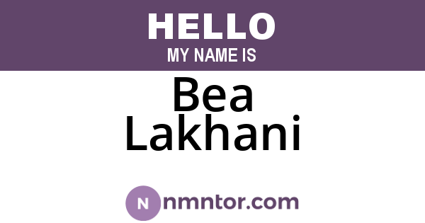 Bea Lakhani