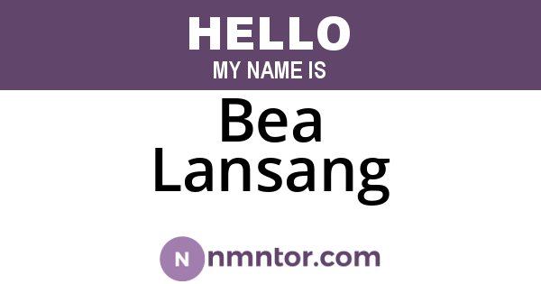 Bea Lansang