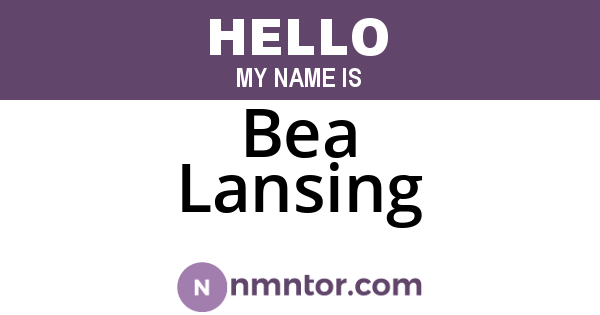 Bea Lansing
