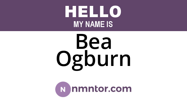 Bea Ogburn