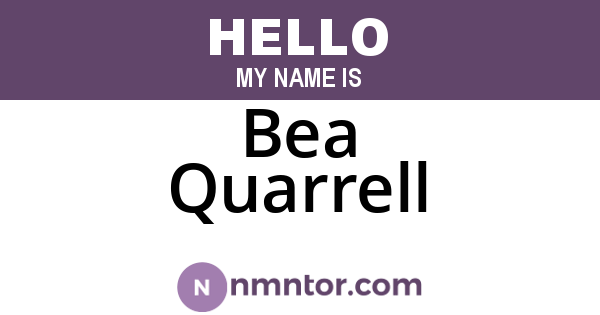 Bea Quarrell