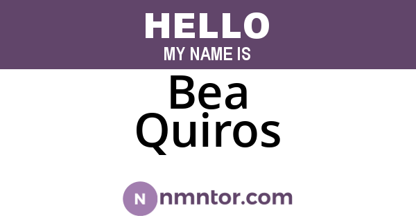 Bea Quiros
