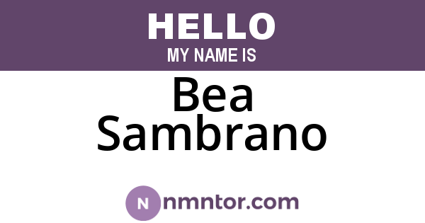 Bea Sambrano