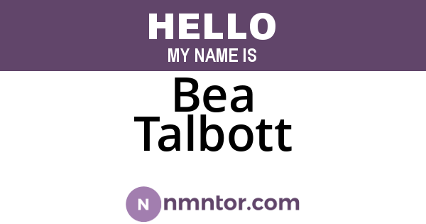 Bea Talbott