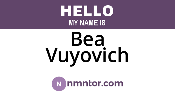 Bea Vuyovich
