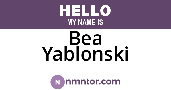 Bea Yablonski