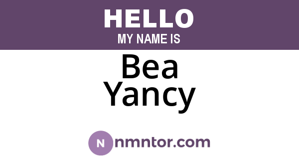 Bea Yancy