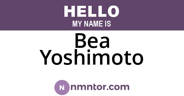 Bea Yoshimoto