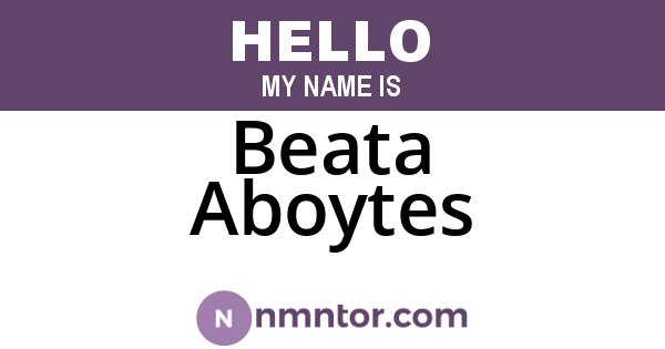Beata Aboytes