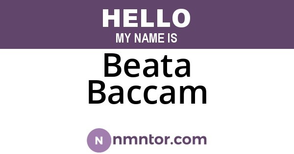 Beata Baccam