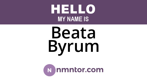 Beata Byrum