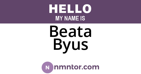 Beata Byus