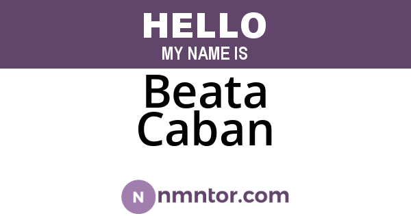 Beata Caban