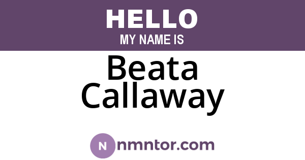 Beata Callaway