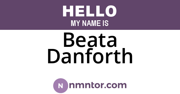 Beata Danforth