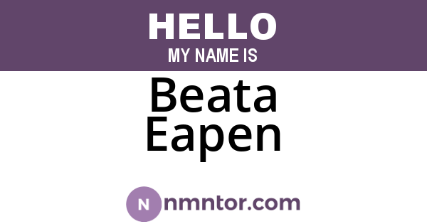 Beata Eapen