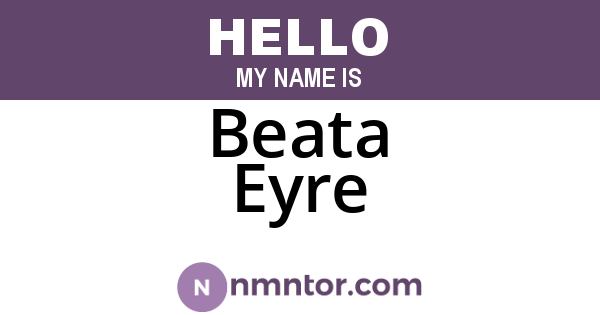 Beata Eyre