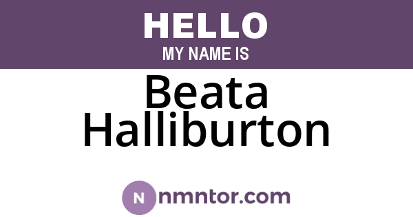 Beata Halliburton