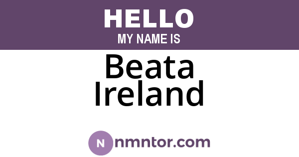 Beata Ireland