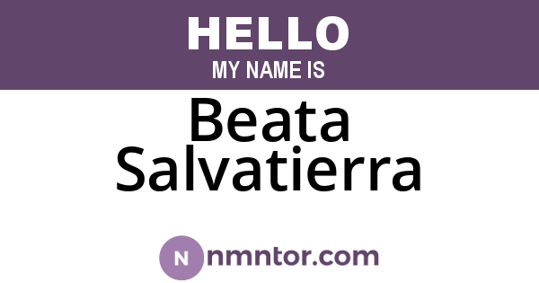 Beata Salvatierra