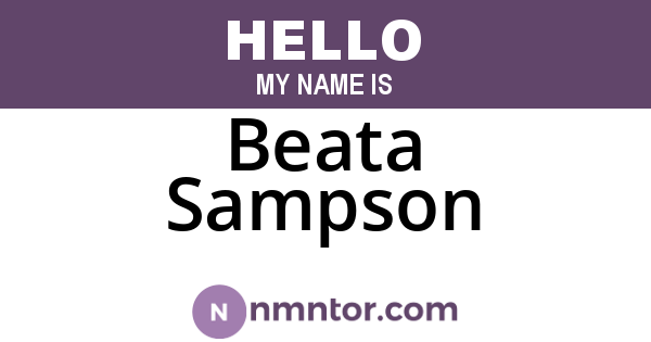 Beata Sampson