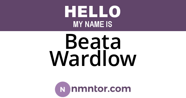 Beata Wardlow