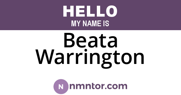 Beata Warrington