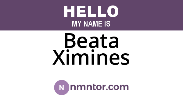 Beata Ximines