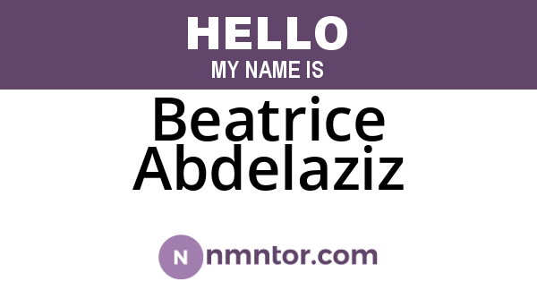 Beatrice Abdelaziz